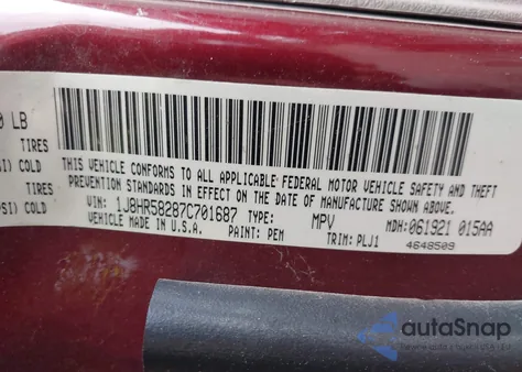 2007 Jeep Grand Cherokee Limited из США, поврежденный, VIN 1J8HR58287C701687